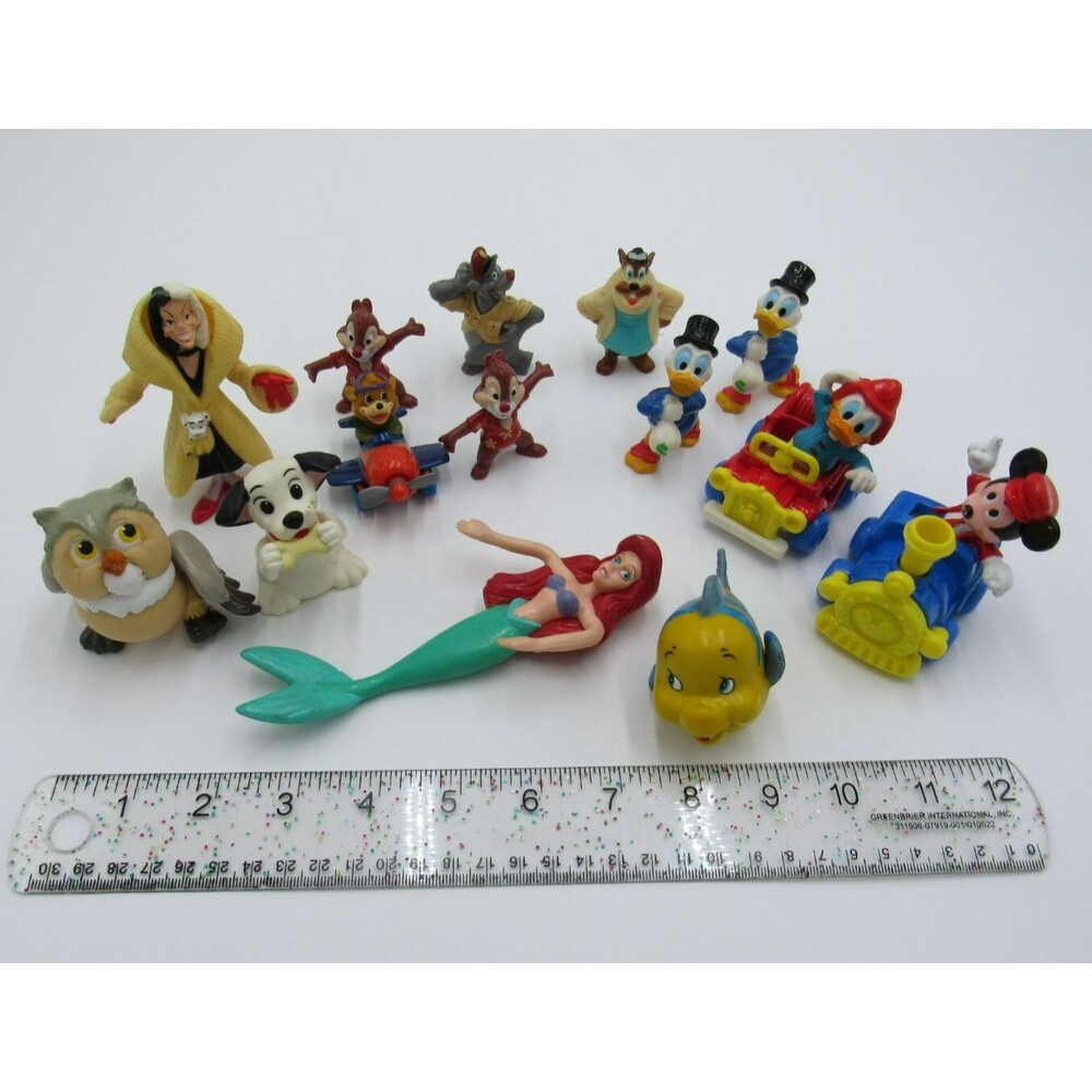 1990s Walt Disney Classic Mini Toys PVC Figures Lot of 16 Cake Topper VTG